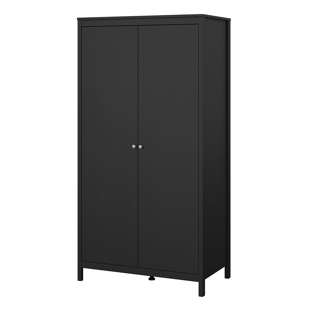 Madrid Wardrobe with 2 doors in Matt Black