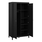 Madrid Wardrobe with 2 doors in Matt Black