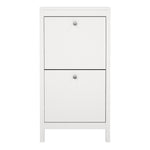 Madrid Shoe Cabinet 2 Flap Door White