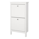 Madrid Shoe Cabinet 2 Flap Door White