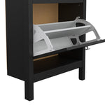 Madrid Shoe Cabinet 2 flap doors Matt Black