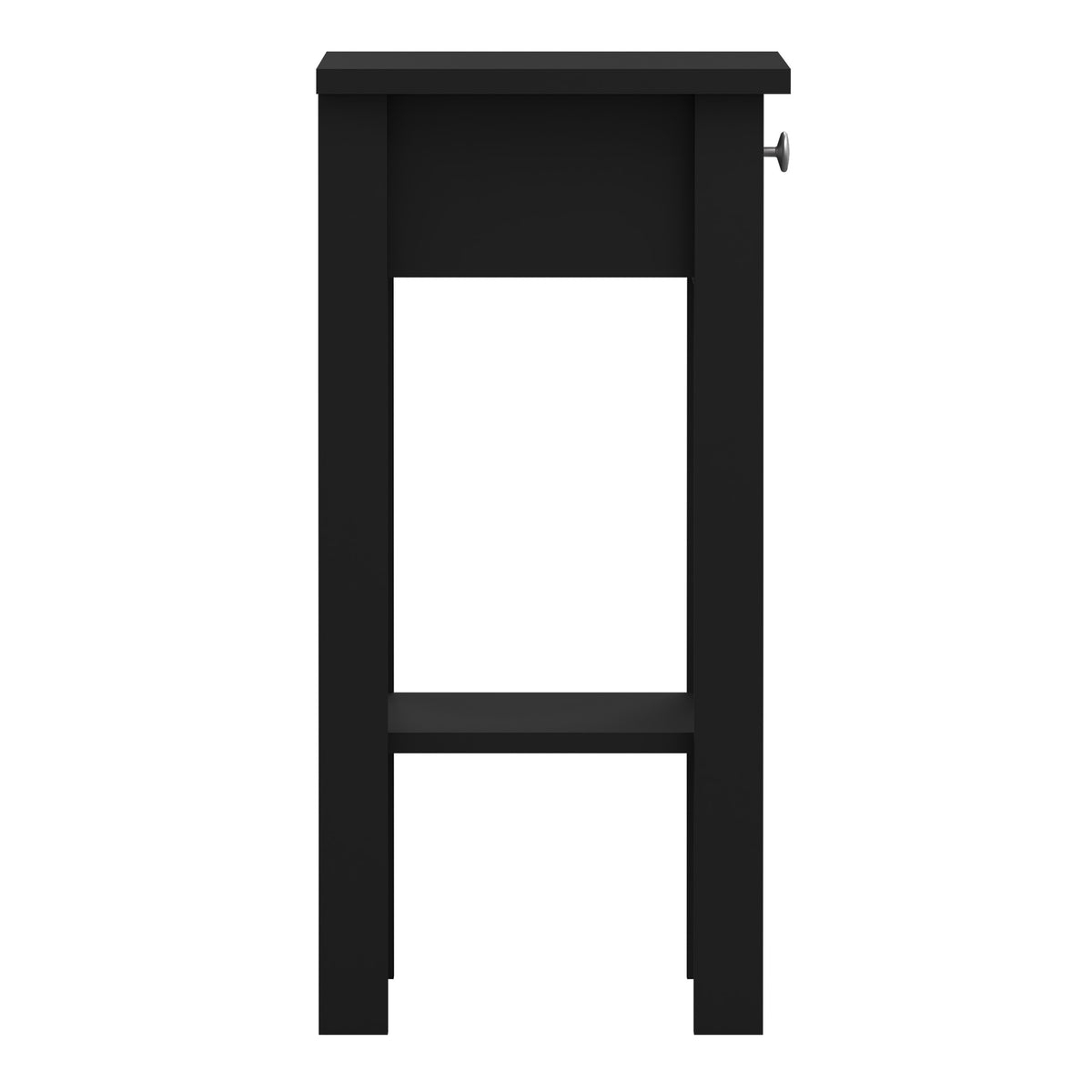 Madrid Bedside Table with 1 Drawer in Matt Black