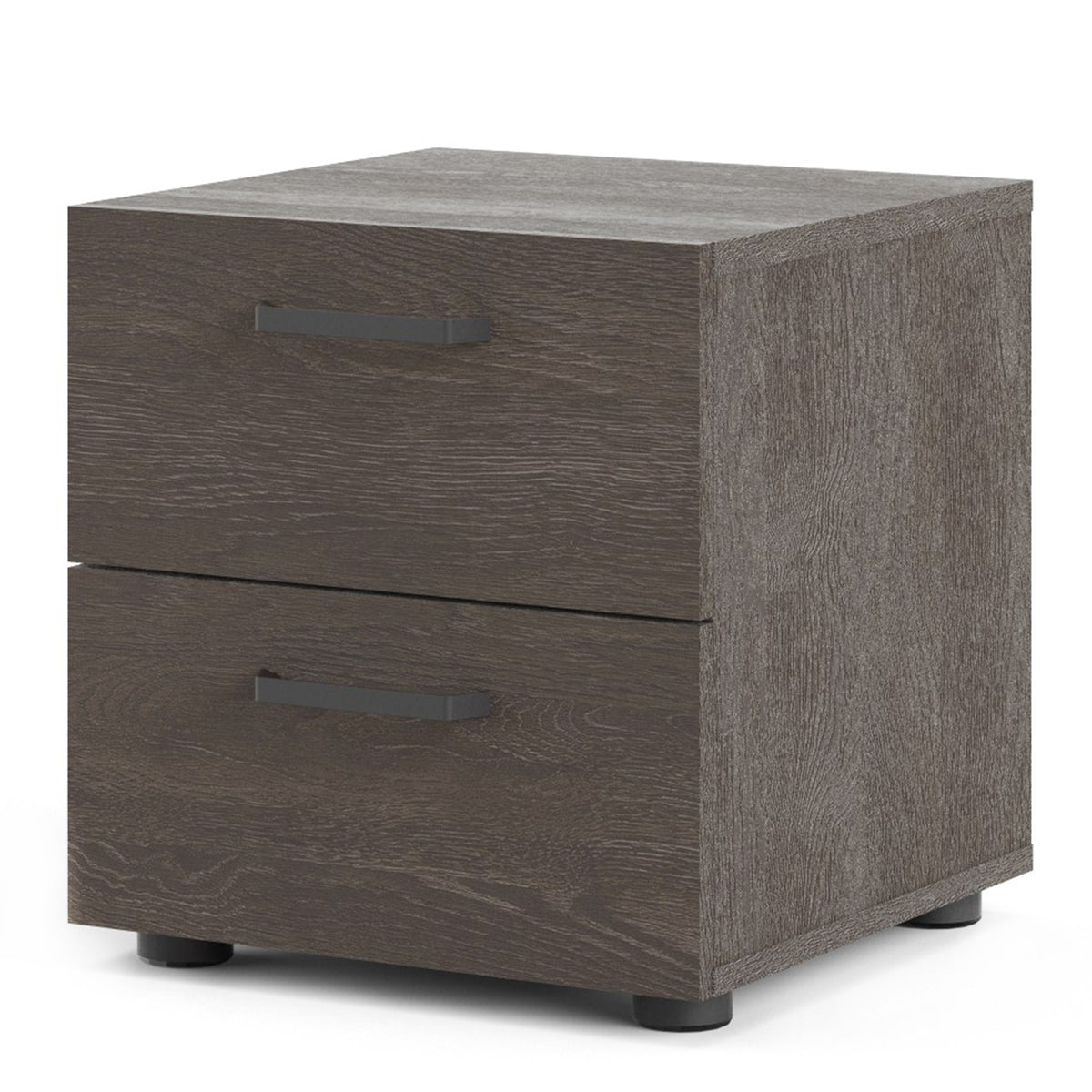 Dallas Nightstand 2 drawers Rovere Gessato Dark Oak