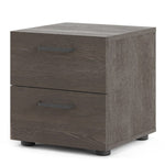 Dallas Nightstand 2 drawers Rovere Gessato Dark Oak