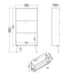 Cumbria Shoe Cabinet 3 flap Doors White