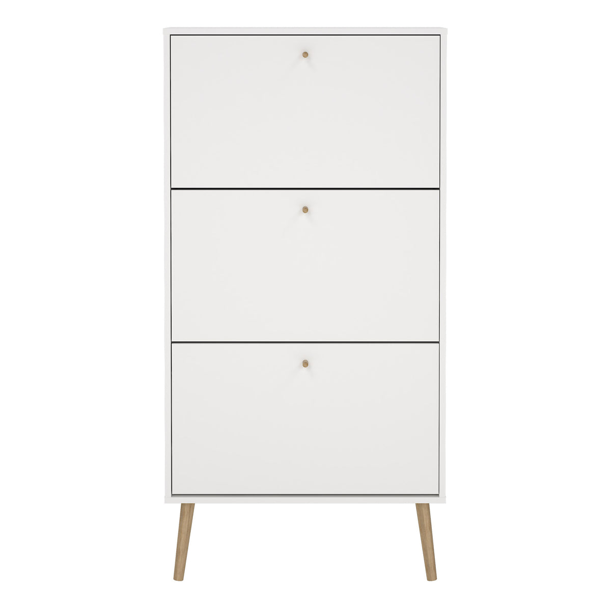 Cumbria Shoe Cabinet 3 flap Doors White