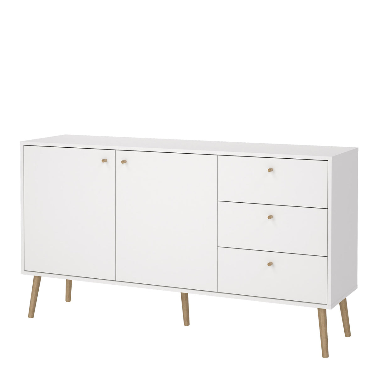 Cumbria Sideboard 2 Doors + 3 Drawers White