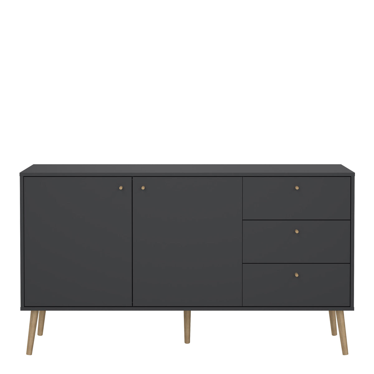 Cumbria Sideboard 2 Doors + 3 Drawers Dark Grey