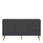 Cumbria Sideboard 2 Doors + 3 Drawers Dark Grey