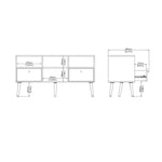 Cumbria TV-Unit 2 Drawers White