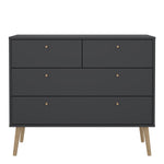 Cumbria Chest 2 + 2 Drawers Dark Grey