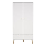 Cumbria Wardrobe with 2 Doors + 2 Drawers White