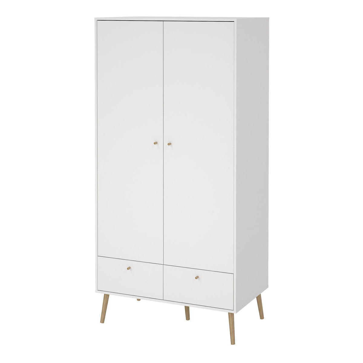 Cumbria Wardrobe with 2 Doors + 2 Drawers White