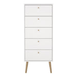 Cumbria Chest 5 Drawers White