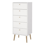 Cumbria Chest 5 Drawers White