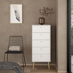 Cumbria Chest 5 Drawers White