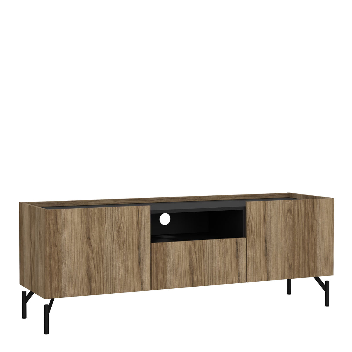 Kendall TV-Unit with 2 Doors + 1 Drawer Oak and Black