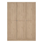 Brande Wardrobe with 3 Frame Doors in Jackson Hickory