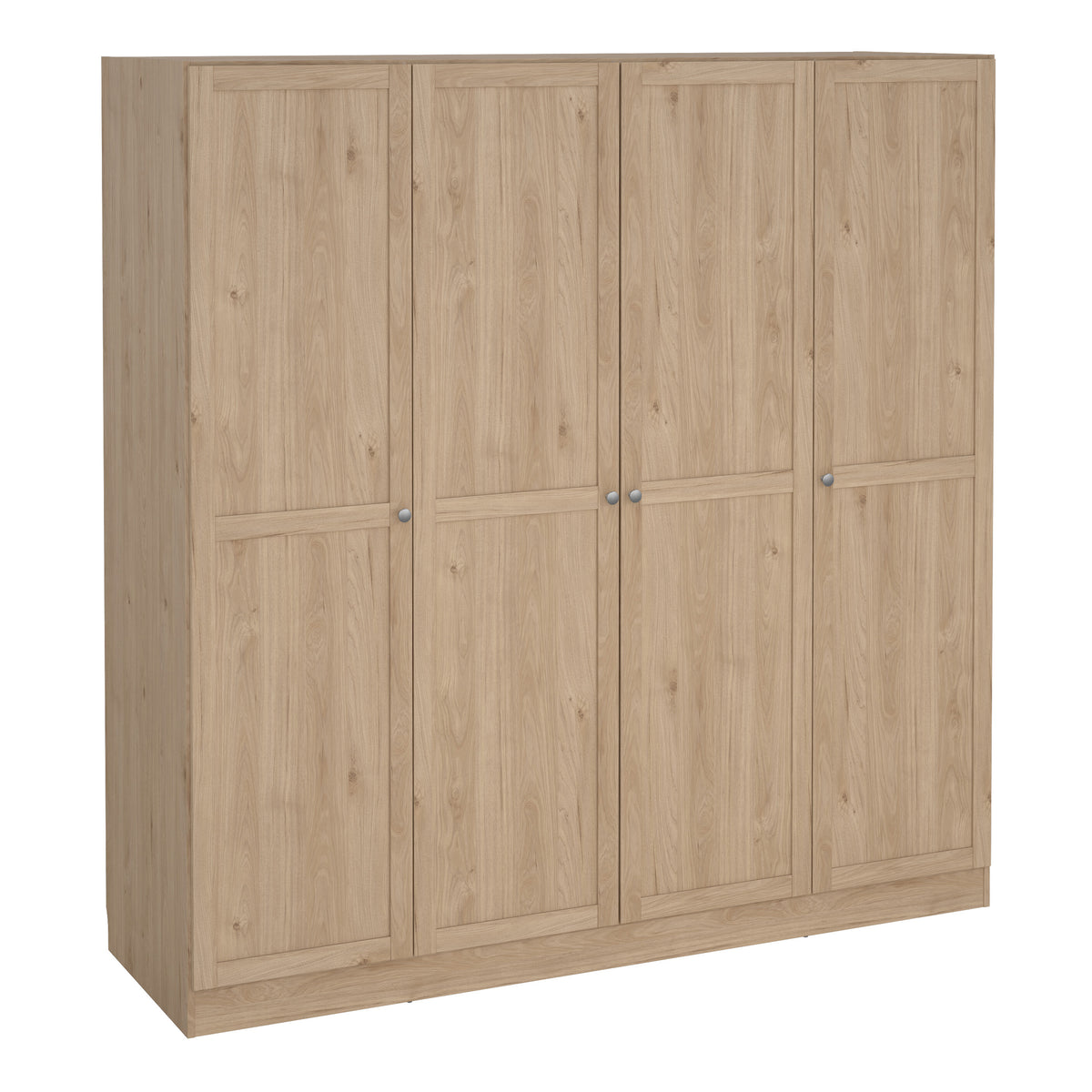 Brande Wardrobe with 4 Frame Doors in Jackson Hickory