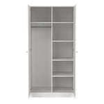 Brande Wardrobe with 2 Frame Doors in White