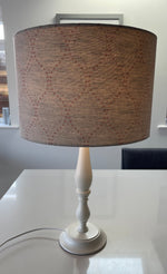 Beige and Pink Dot Drum Lampshade