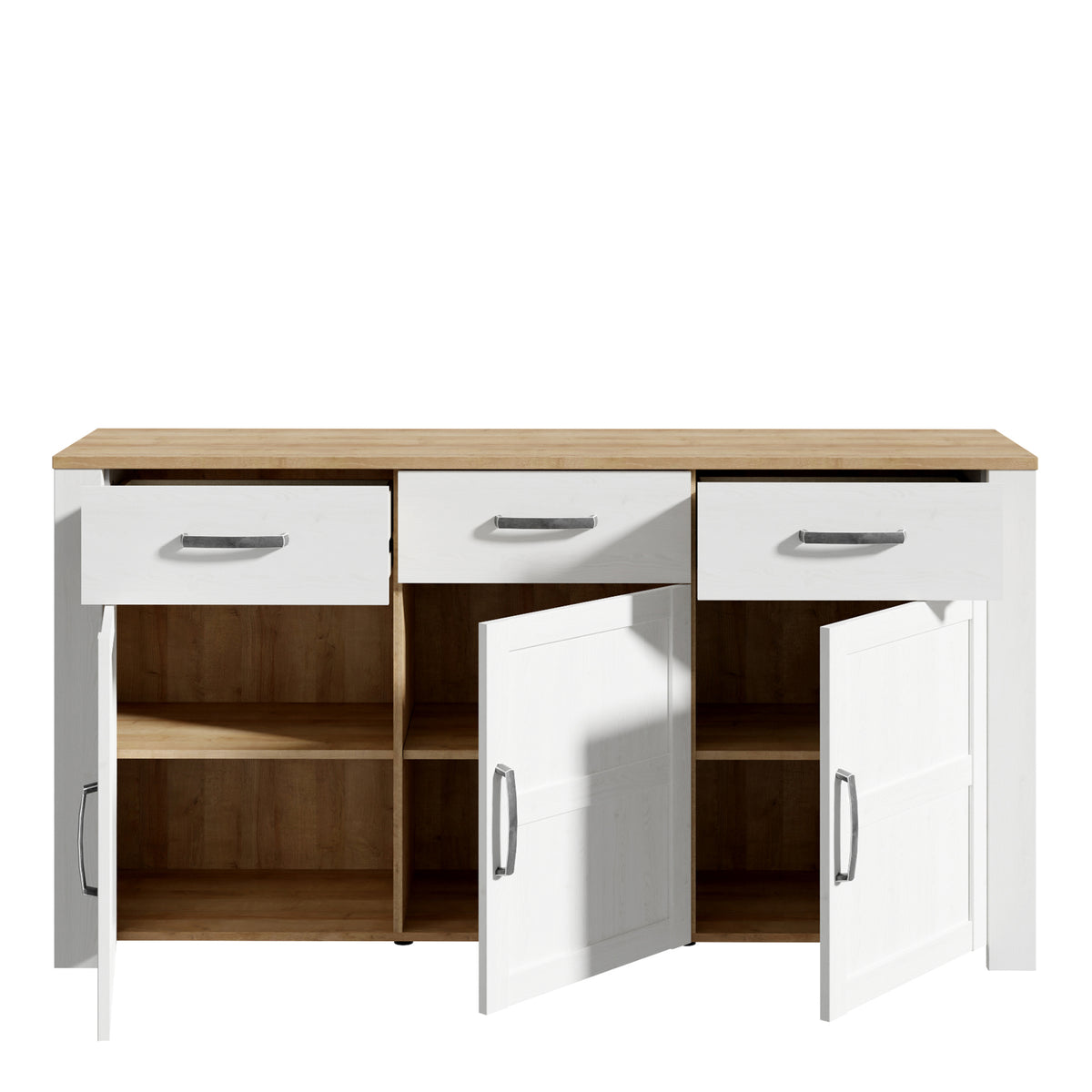 Bohol Sideboard in Riviera Oak/White