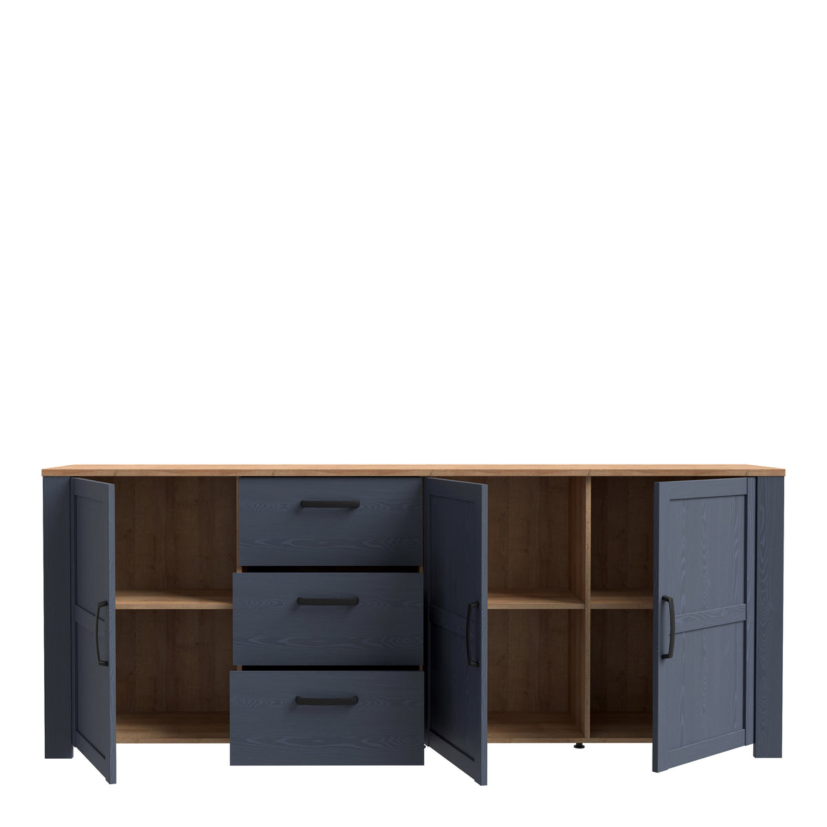 Bohol Large Sideboard in Riviera Oak/Navy