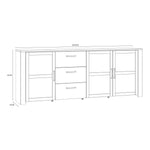 Bohol Large Sideboard in Riviera Oak/White