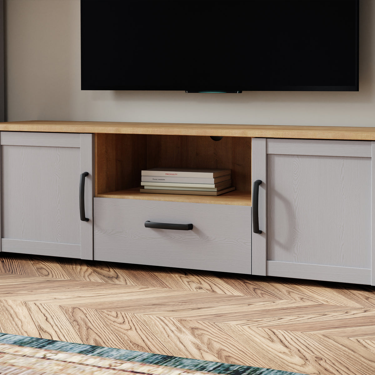 Bohol TV Unitin Riviera Oak/Grey Oak