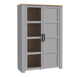 Bohol Display Cabinet in Riviera Oak/Grey Oak