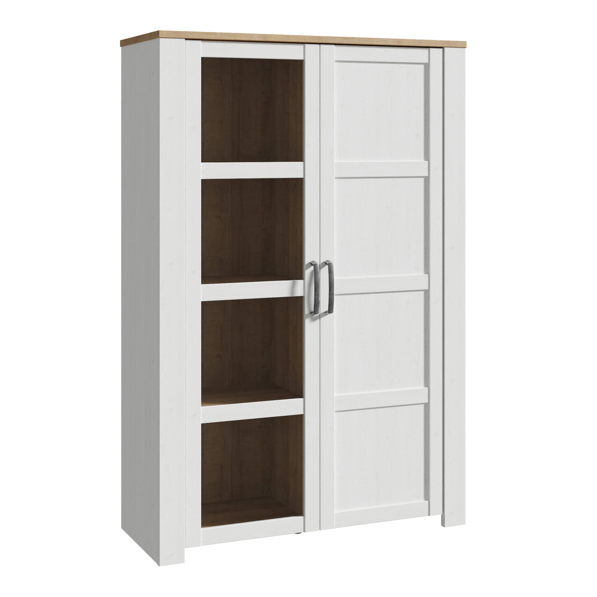 Bohol Display Cabinet in Riviera Oak/White