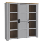 Bohol Large Display Cabinet in Riviera Oak/Grey Oak