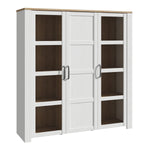 Bohol Large Display Cabinet in Riviera Oak/White