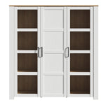 Bohol Large Display Cabinet in Riviera Oak/White