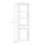 Bohol Narrow Display Cabinet in Riviera Oak/Navy