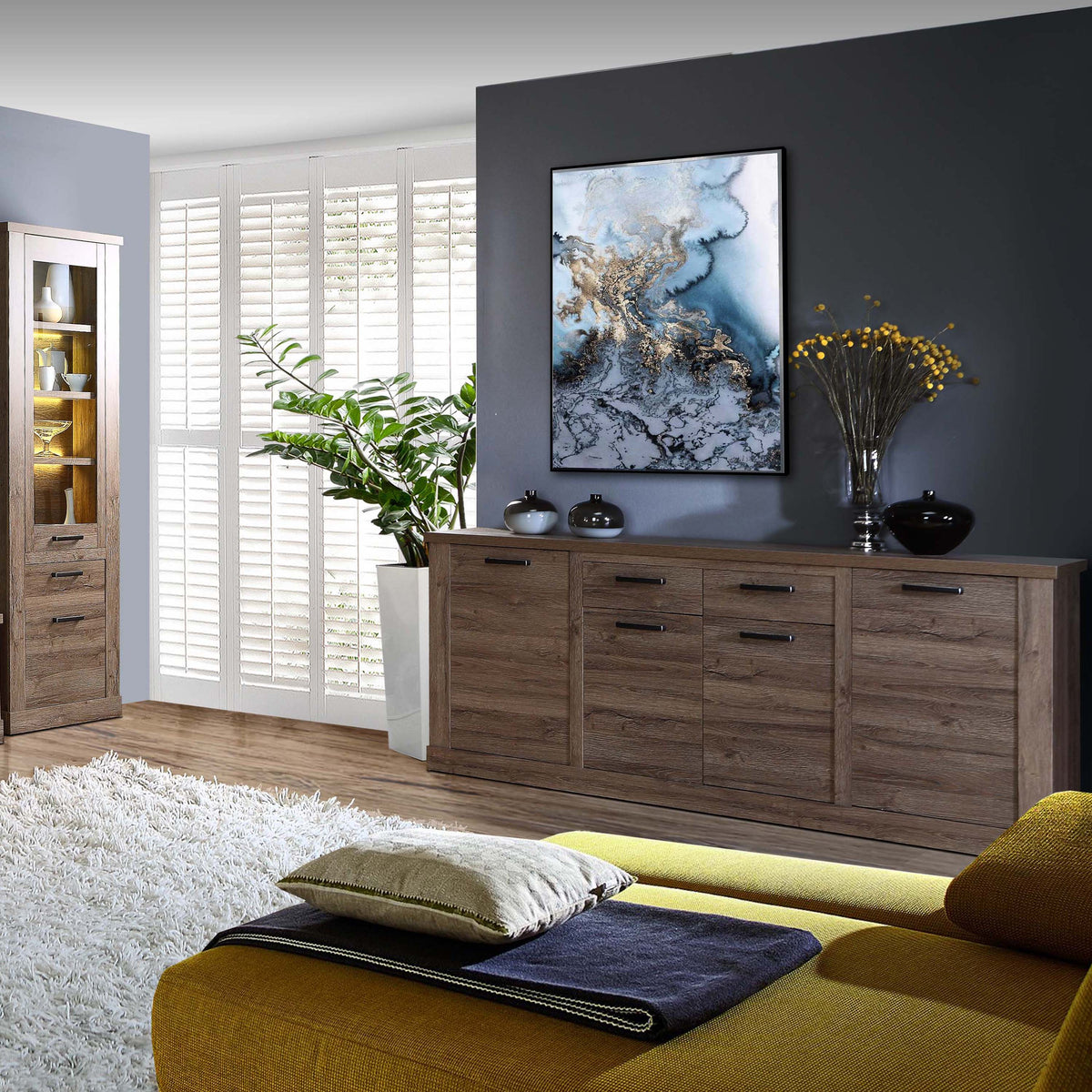 Corona Chest of Drawers in Tabak Oak