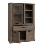 Corona Display Cabinet in Tabak Oak