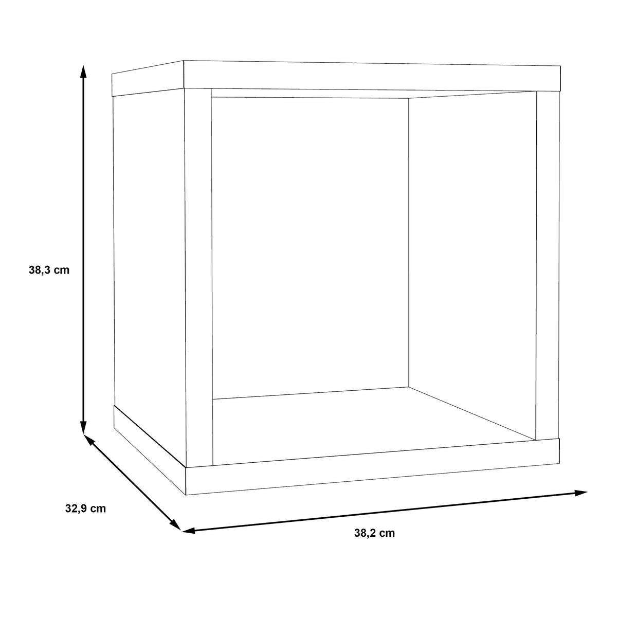 Mauro Singular Storage Unit in Matt White