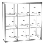 Mauro 3x3 Storage Unit in Sand Oak