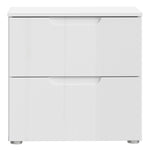 Sienna Bedside in White/White High Gloss