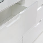 Sienna 4 Chest of Drawers 1 Door in White/White High Gloss