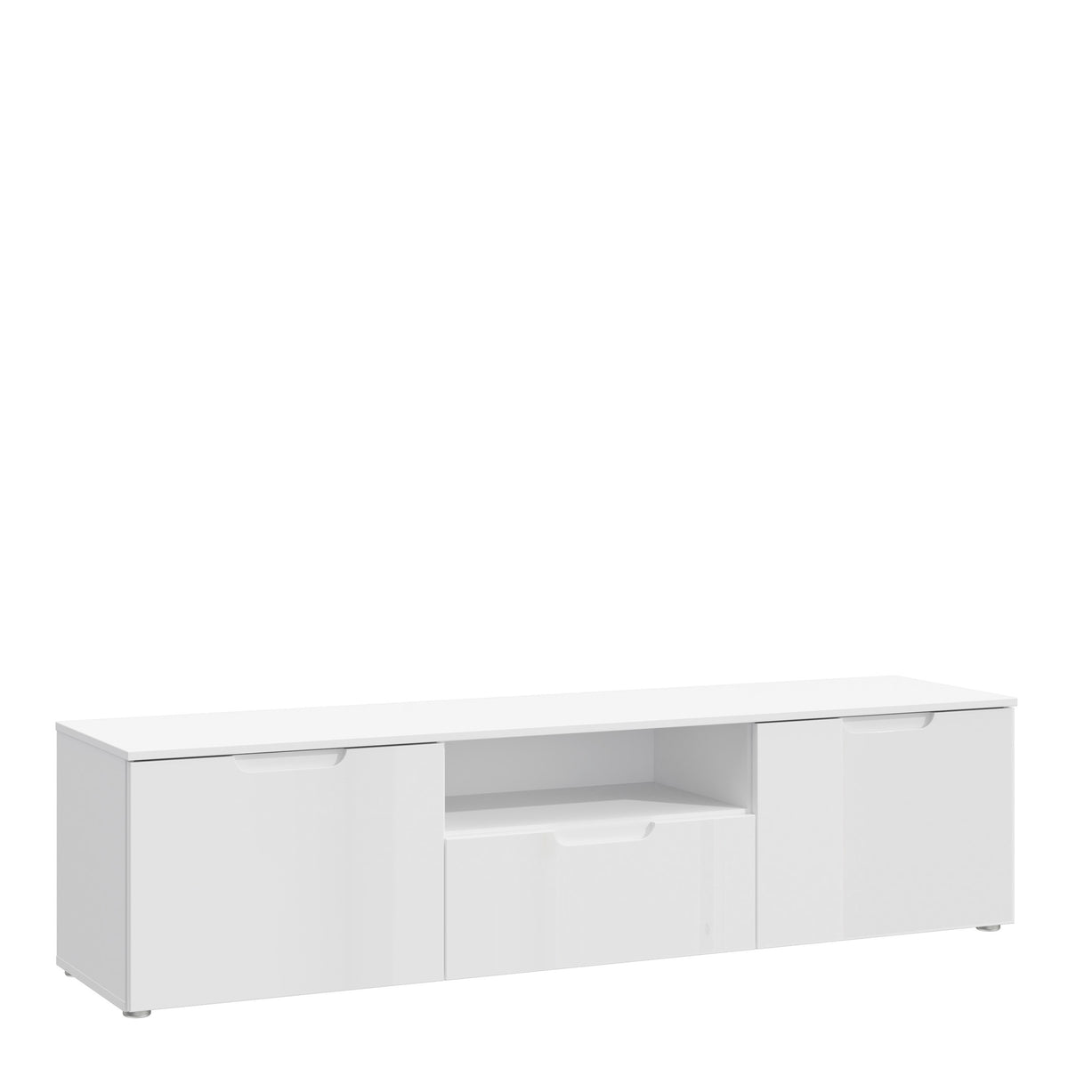 Sienna TV Unit in White/White High Gloss