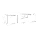 Sienna TV Unit in White/White High Gloss