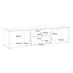 Sienna TV Unit in White/White High Gloss