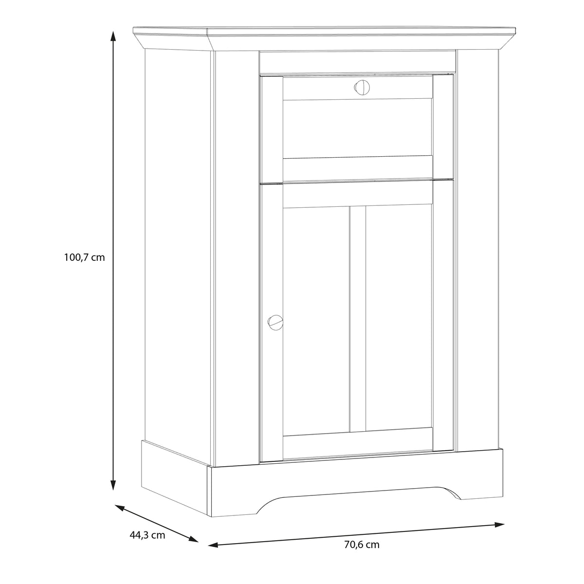 Illopa Chest of Drawers in Oak Nelson/Snowy Oak