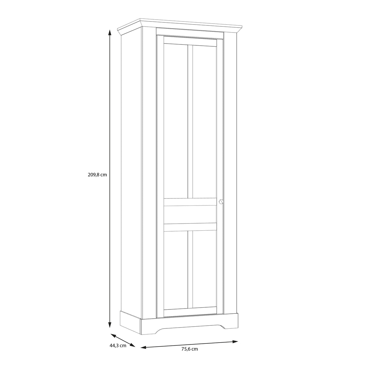 Illopa Hallway Wardrobe in Oak Nelson/Snowy Oak