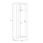 Illopa Hallway Wardrobe in Oak Nelson/Snowy Oak