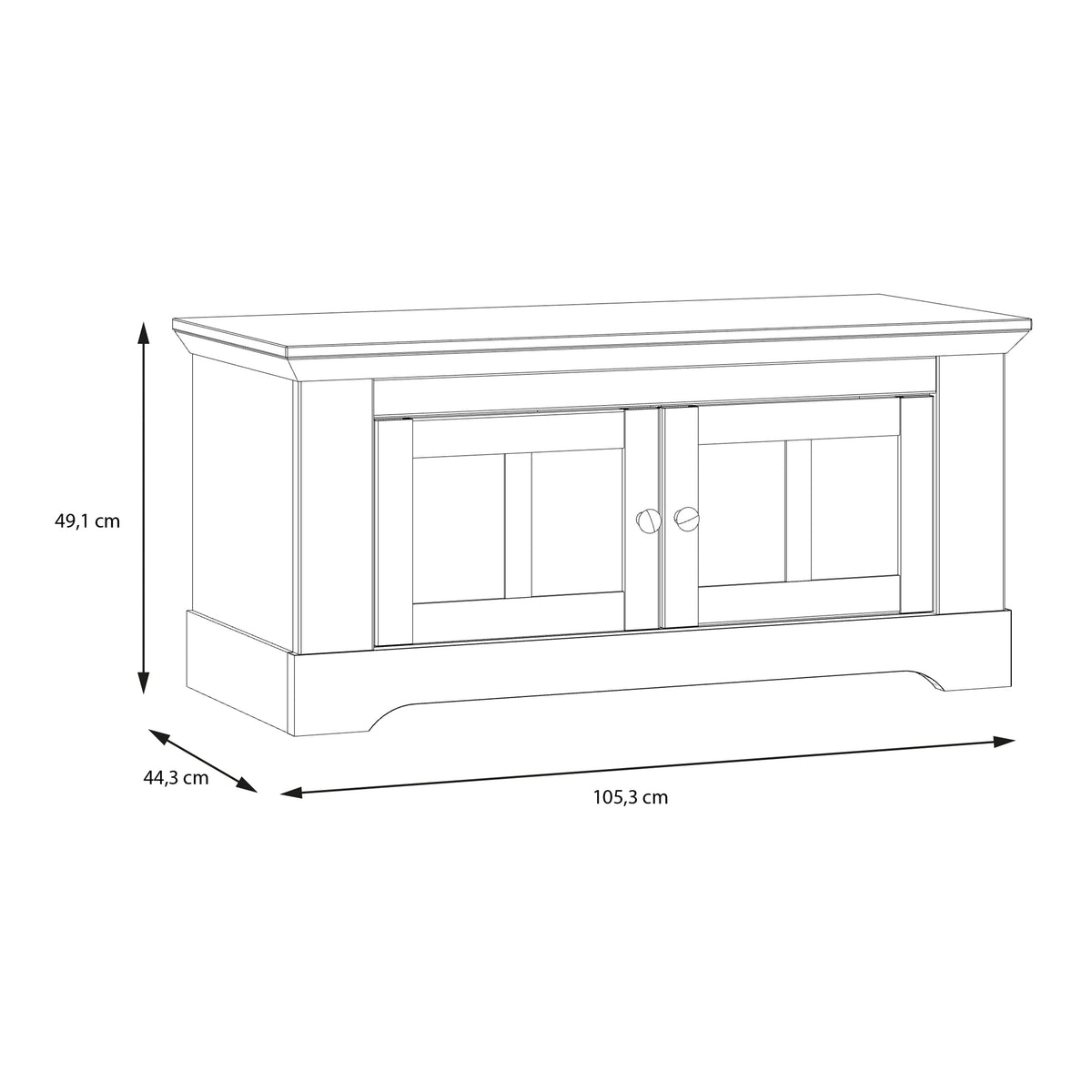 Illopa Storage Bench in Oak Nelson/Snowy Oak