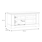 Illopa Storage Bench in Oak Nelson/Snowy Oak