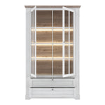 Iloppa Display Cabinet in Snowy Oak/Oak Nelson